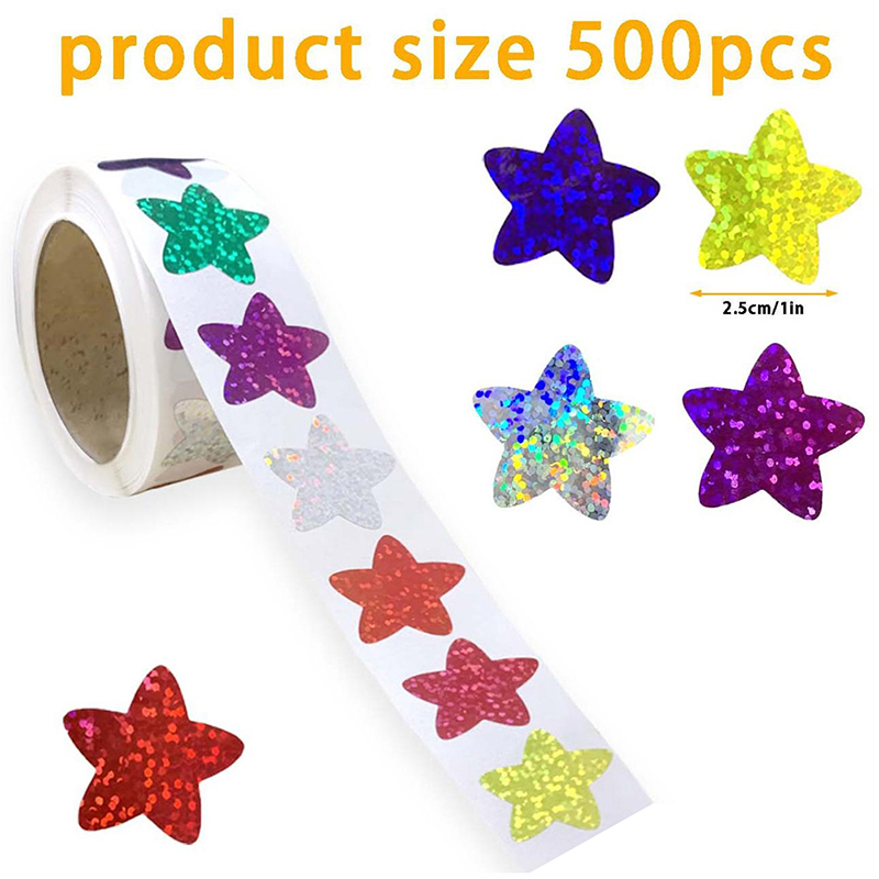 School Of Art X Craft - Autocollants étoiles colorés pour enfants, 500