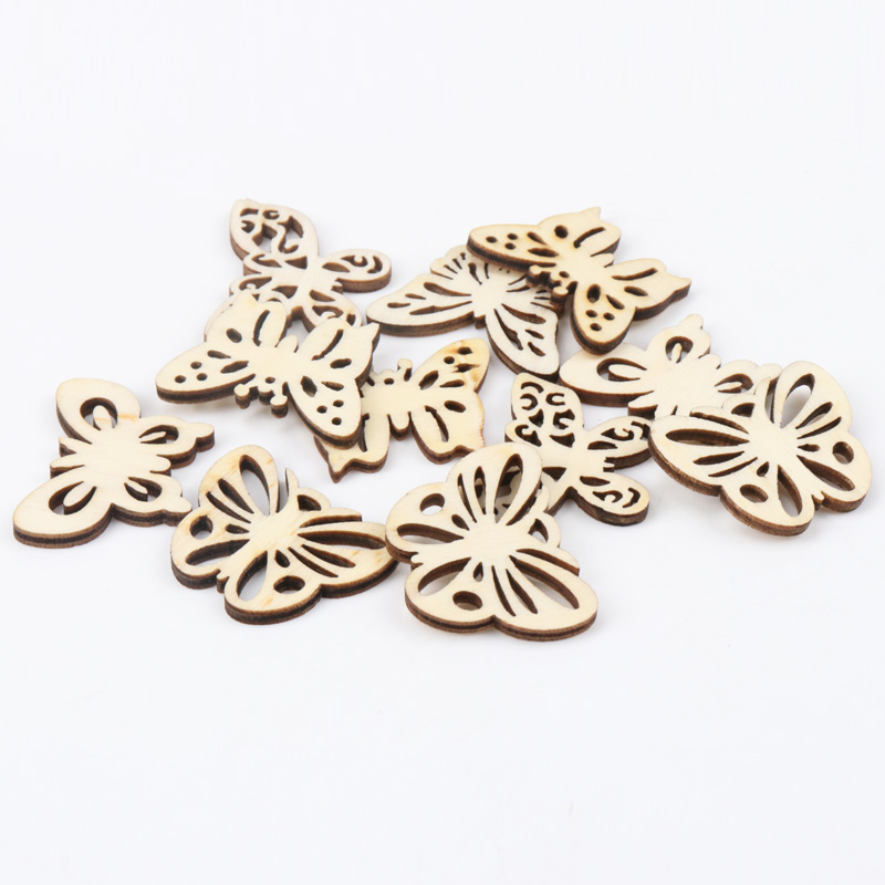 Art Craft Website - Motif de papillon naturel en bois,