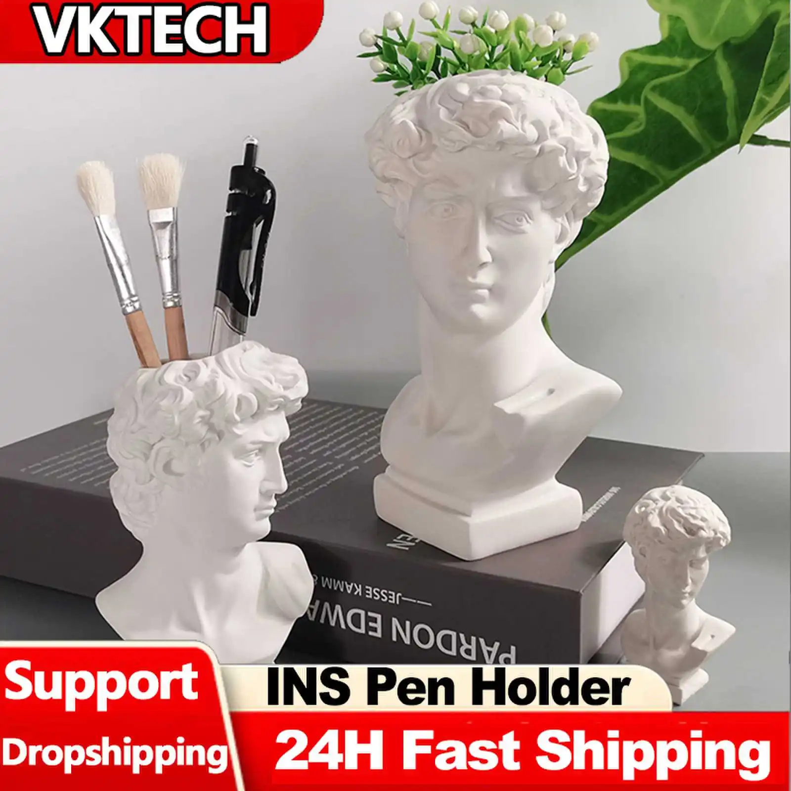 Art Craft Organizer - Porte-stylo de statue créative, sculpture FC,