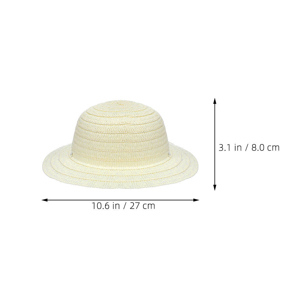 8 chapeaux de paille blancs po - Art Craft Decoration avis et prix