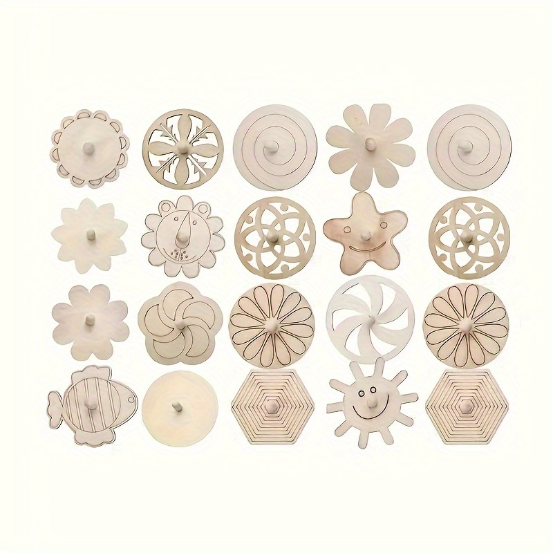 Kit de 16 toupies en bois à pe - Art Craft Ideas For Kids avis et prix