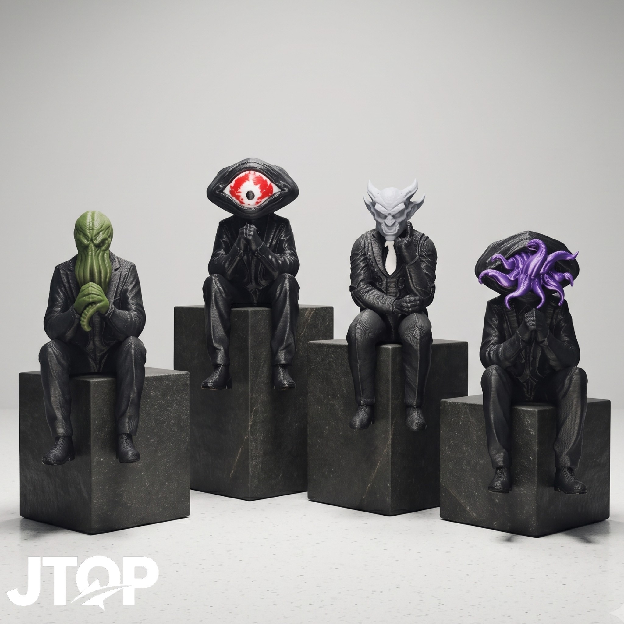 Ensemble de 4 statues de monst - Art Craft Display avis et prix
