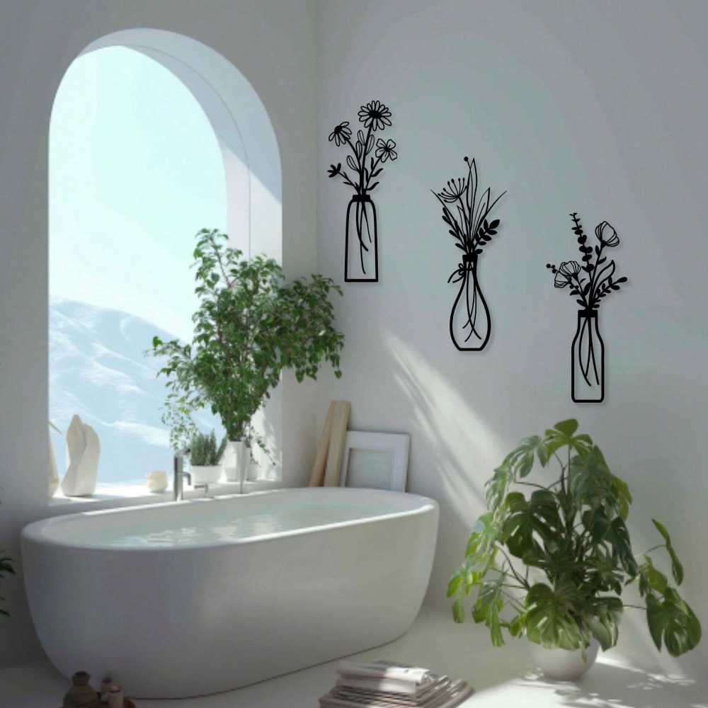3 pièces d'art mural floral vi - Art Craft Vase avis et prix