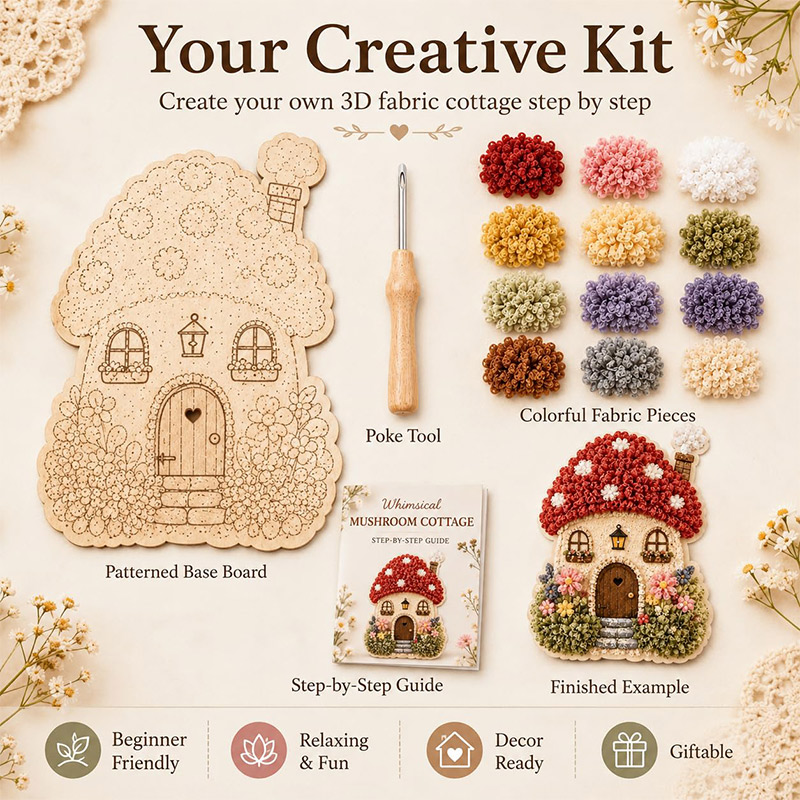 Kit DIY Poke Art Maison Champi - Art Crafts avis et prix