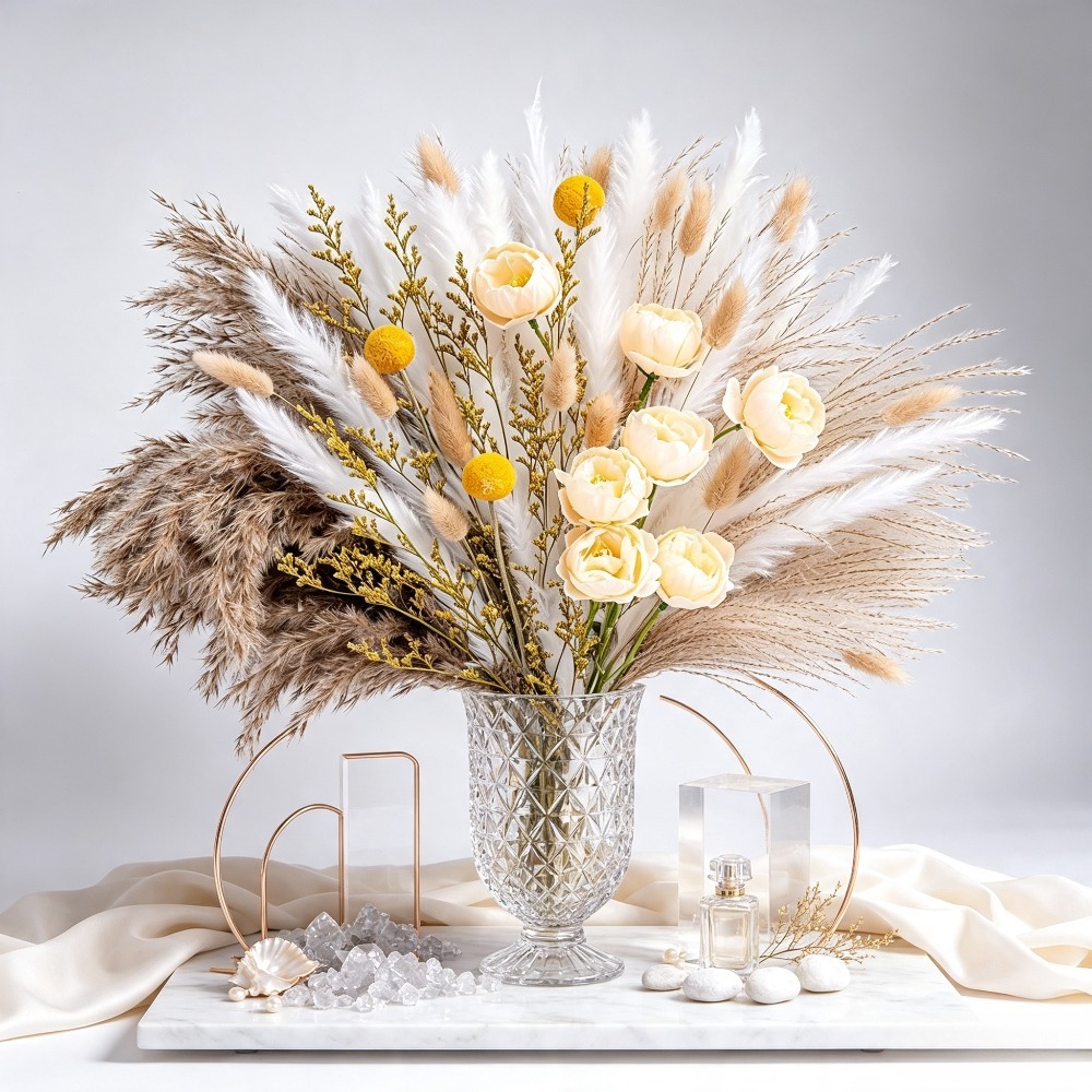 Bouquet de fleurs séchées méla - Art Craft Vase avis et prix