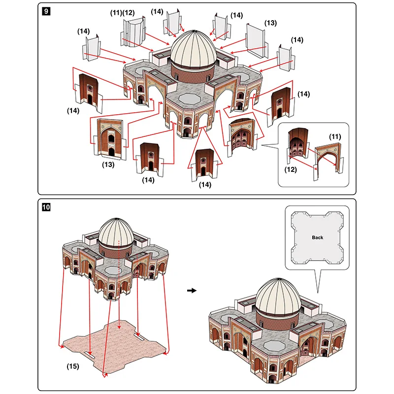 Inde Humayun's Tomb Mini 3D Pa - Art Craft India avis et prix
