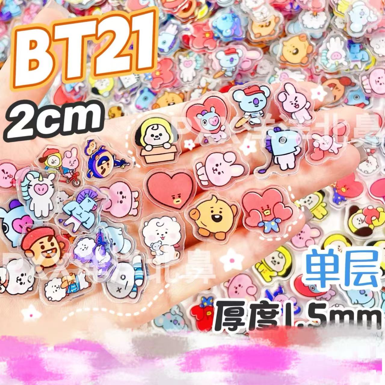 100 pièces BT21 BTS en acryliq - Art Craft Accessories avis et prix