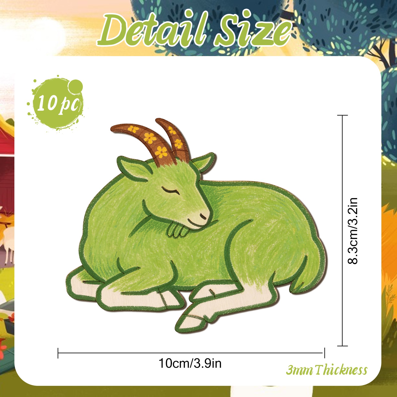 Lot de 10 ornements en bois no - Art Crafts avis et prix